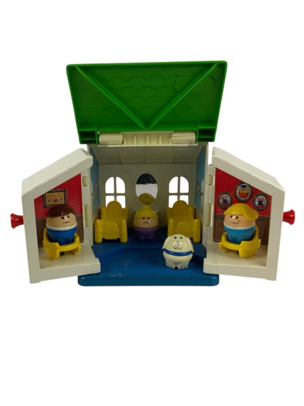 Vintage 1988 Little Tikes Toddle Tots Family Carry Along Playhouse With Figures - Picture 5 of 11